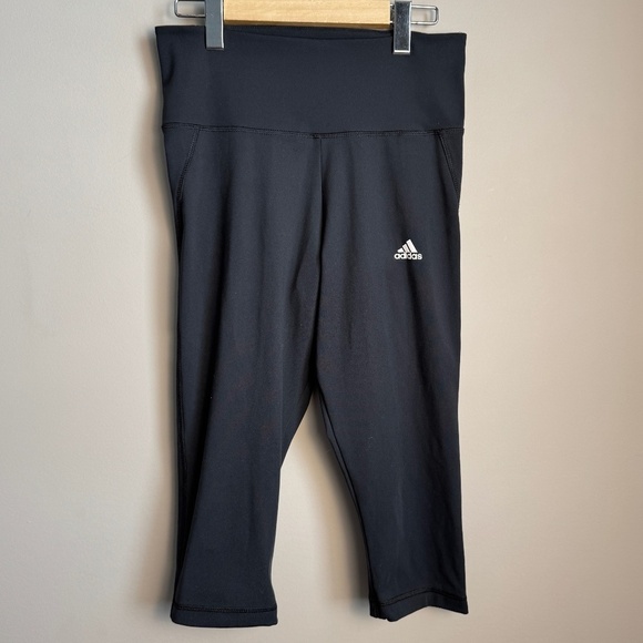ADIDAS PrimeGreen AeroReady Performance Capri Athletic Pants Black Size Small - Picture 1 of 11